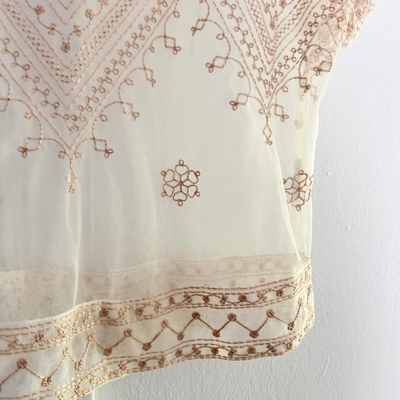 ♥️ Free People The Vicki Embroidered Sheer Top - Picture 9 of 9